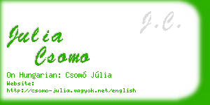 julia csomo business card